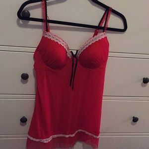 Red night gown